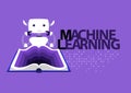 Self-learning algorithms of artificial intelligence, concept. Unsupervised learning